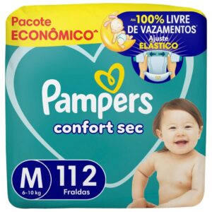 Fralda Pampers Confort Sec M 112 Unidades