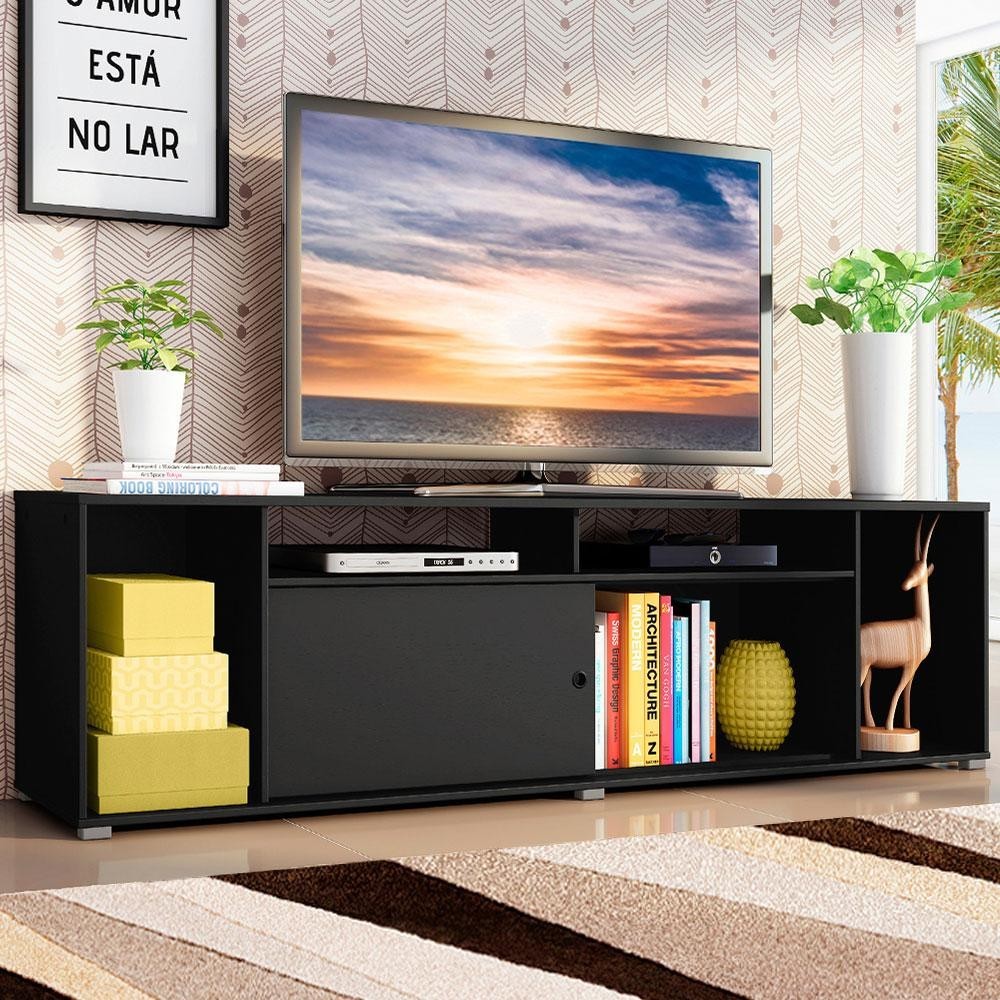 Rack para TV 65 Polegadas Madesa Cancun Preto 1 Rack para TV 65 Polegadas Madesa Cancun Preto
