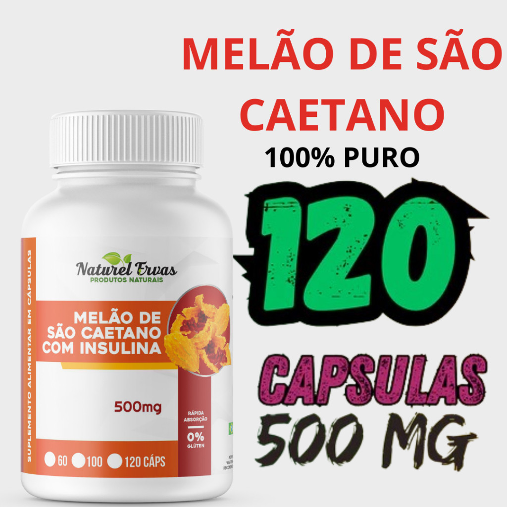 Mel?o S?o Caetano 500mg - 120 Capsulas 1 Melão São Caetano 500mg - 120 Capsulas