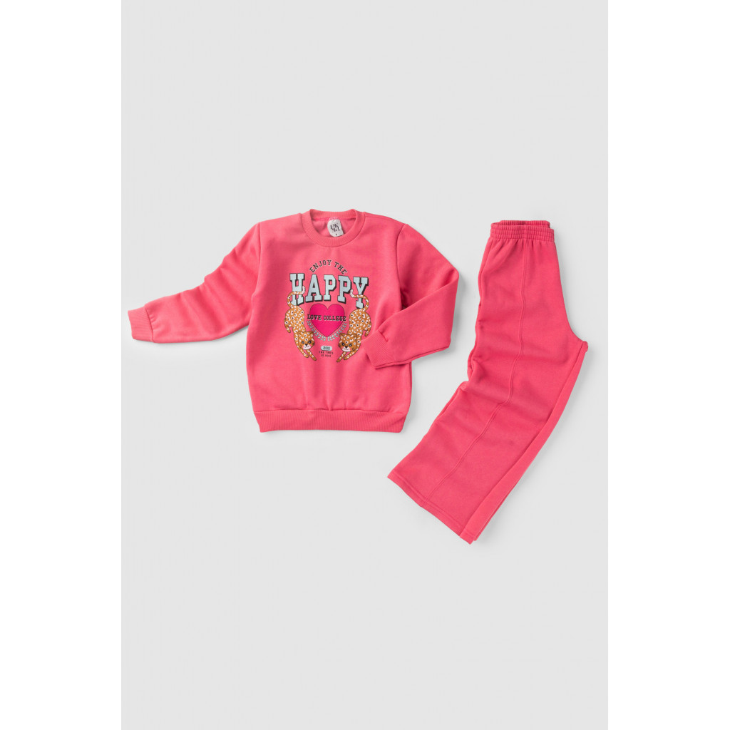 Conjunto Infantil Feminino Love College Rosa - Do 1 ao 12 1 Conjunto Infantil Feminino Love College