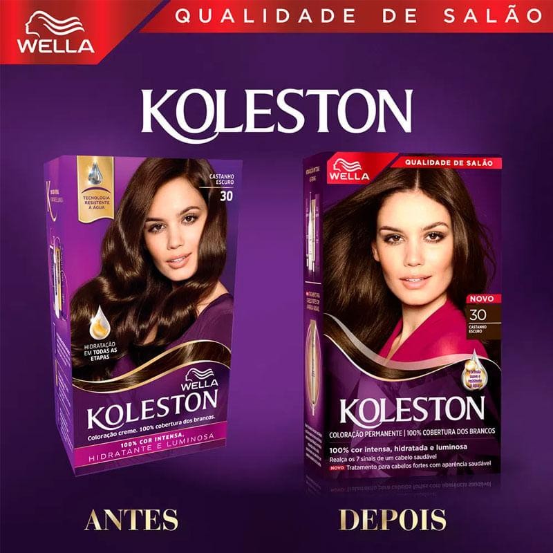 Tinta Cabelo Koleston Castanho Escuro 30 1 Tinta de Cabelo Koleston Castanho Escuro 30