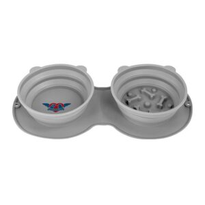 Comedouro Pet de Silicone Lopetudos FlexFeeder1, Cinza, LP-CMSL-DR