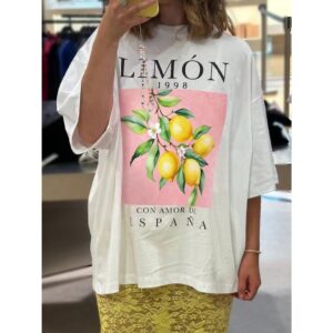 Camiseta Feminina Limão Estampa Casual