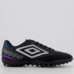 Chuteiro Society Umbro Preto e Cinza Masculino
