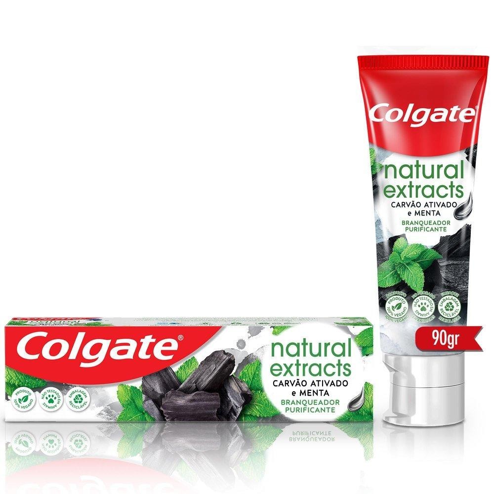 Creme Dental Colgate Carv?o Ativado Menta 90g 1 Creme Dental Colgate Natural Extracts Carvão Ativado e Menta 90g