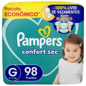 Fralda Pampers Confort Sec Tamanho G - 98 Unidades