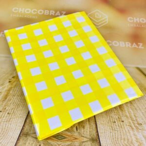 Toalhas Juninas Xadrez Amarelo 78cm - Inove