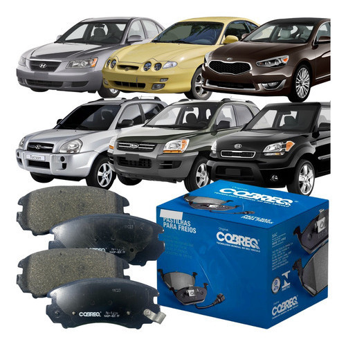 Pastilha Freio Dianteira Cobreq Hyundai Sonata Tucson - Jogo Completo 1 Jogo Pastilha de Freio Dianteira Cobreq Hyundai Sonata Tucson Coupê