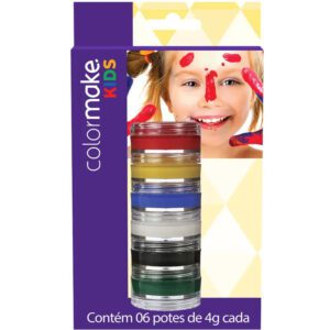 Tinta Cremosa Facial Kids 6 Cores Colormake
