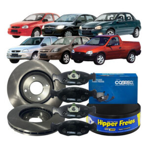 Kit Disco Freio Dianteiro Pastilha Corsa Sedan 1995 Á 2009