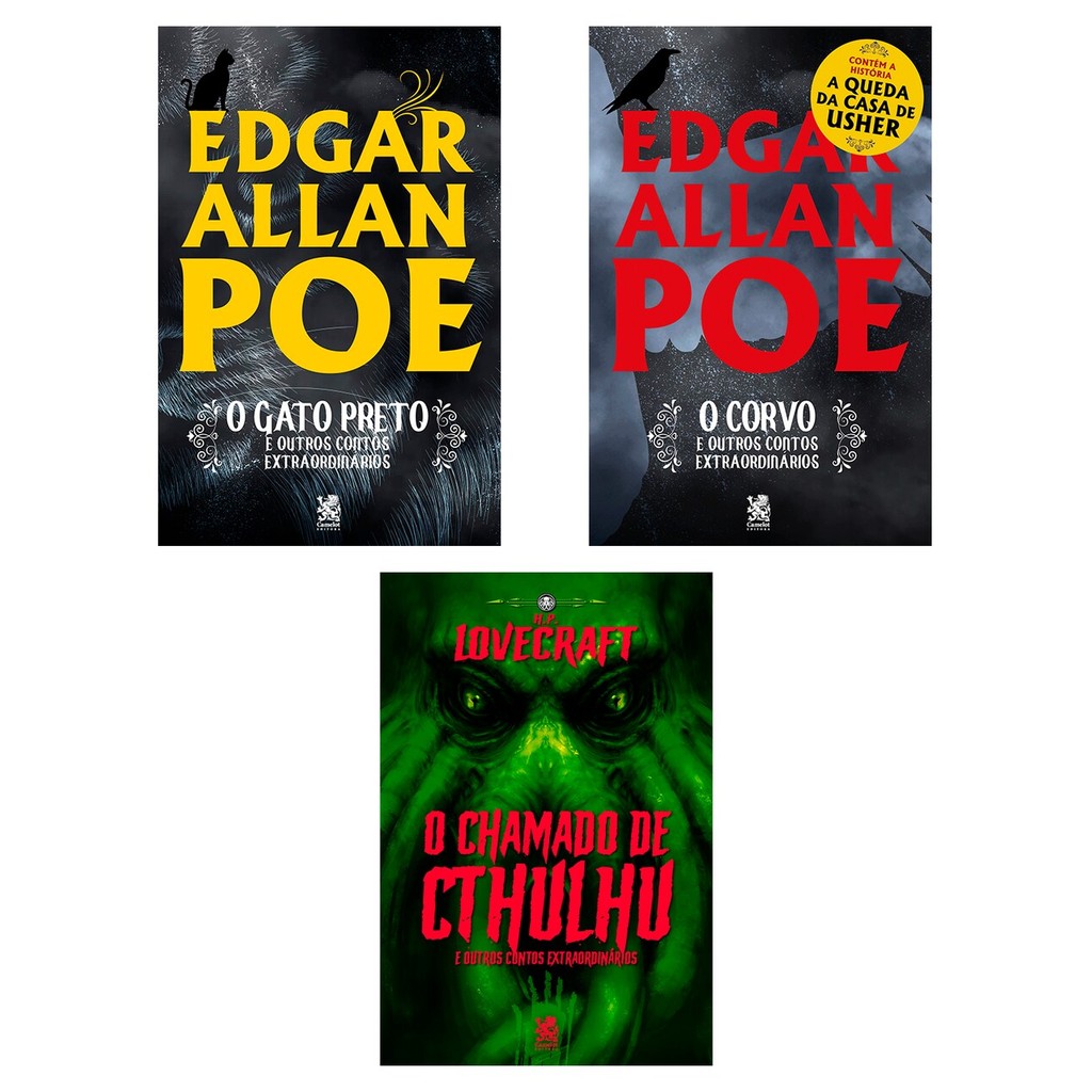Combo Terror: 3 Livros de Poe e Lovecraft 1 Combo Terror - Kit com 3 Livros