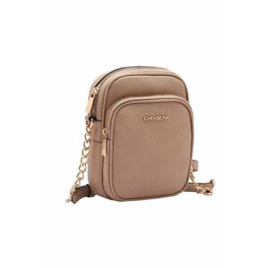 Bolsa Transversal Feminina Chenson PU Dourado