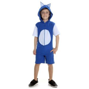Fantasia Infantil Sonic com Capuz