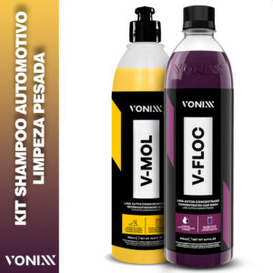 Kit Shampoo Automotivo Sujeira Pesada V-Floc + V-Mol 500ml Vonixx