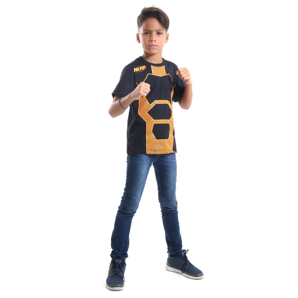 Camiseta Infantil Nerf Algod?o Laranja 1 Camiseta Infantil Nerf Algodão Laranja