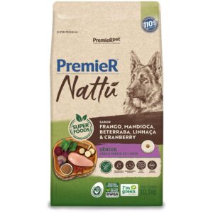 Ração Cães Sênior Premier Nattú 10,1kg