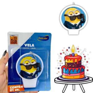Vela Minions 4 - Aniversário Festcolor