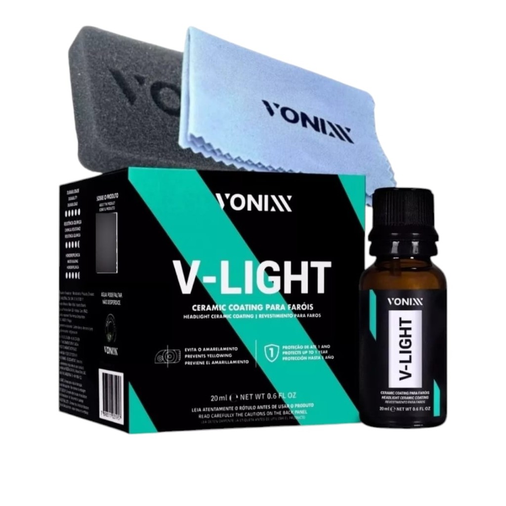Vitrificador Far?is V-Light Vonixx 20ml 1 Vitrificador Restaurador Para Faróis V-light 20ml Vonixx