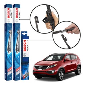 Kit Palheta Bosch Dianteira E Traseira  Sportage 2010 A 2013