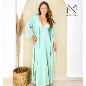 Robe e Camisola de Renda Microfibra Light