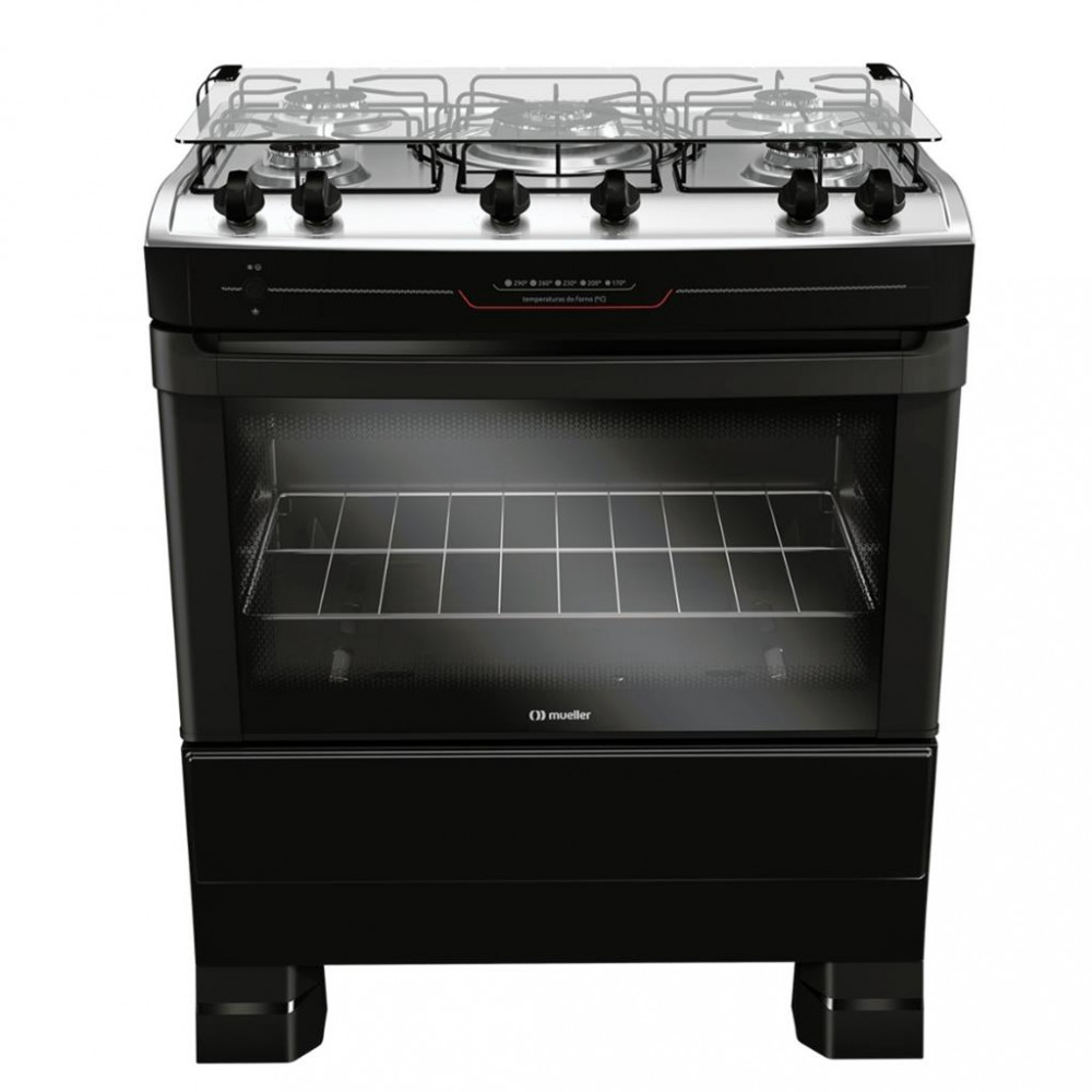 Fogão 5 Bocas Mueller MFI5BF Inox 1 Fogão 5 Bocas Mueller MFI5BF Inox