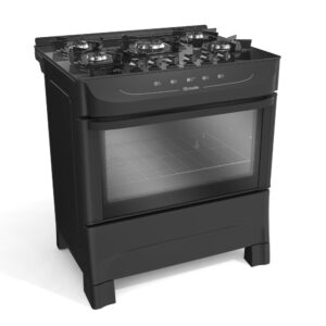 Fogão a Gás 5 Bocas Mueller Preto Fosco