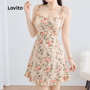 Vestido Casual Floral Babados Ajustável