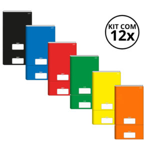 Caderno Brochura Stiff 96p Pautado Kit 10