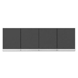 Armário Aéreo Cozinha 4 Portas MDP Cinza Fosco 150cm