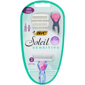 Aparelho+Lamina Bic Soleil Clic c/1 Aparelho + 5 Cartuchos Sensitive
