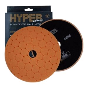 Boina de Polimento Laranja 6" Hyper Colmeia