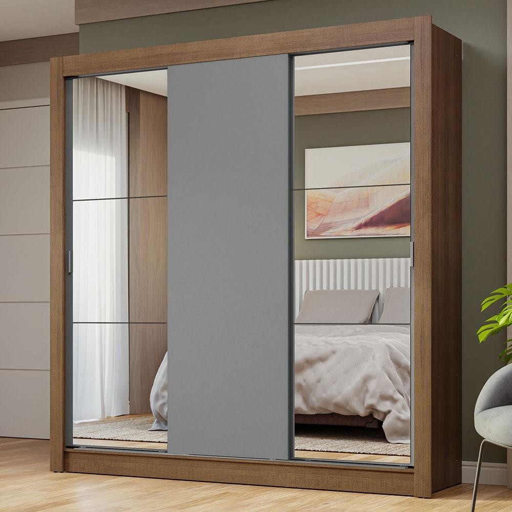 Guarda-Roupa Casal 3 Portas Madesa Nobre 1 Guarda-Roupa Casal 3 Portas Madesa Nobre