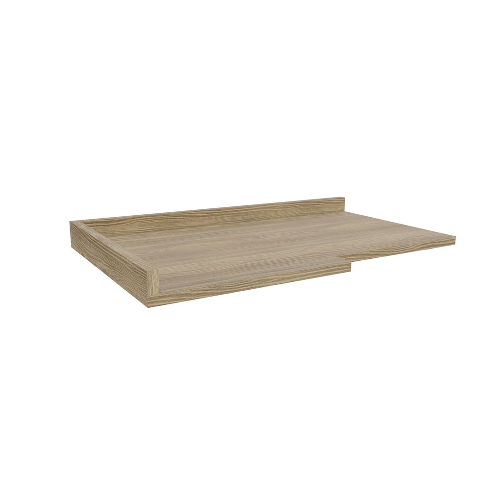 Tampo Balc?o Canto Nogueira 98x59 MDP 1 Tampo Para Balcão de Canto Kappesberg Nogueira 98cm x 59cm