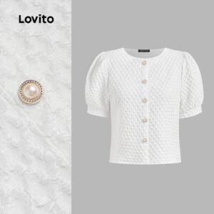 Blusa Elegante de Botões Branca - Primavera/Verão