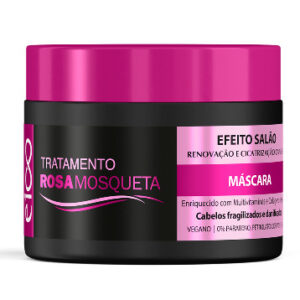 Eico Máscara Tratamento Creme Hidratação Rosa Mosqueta Danos Cicatrizados Cabelos Renovados 270g