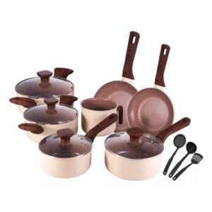 Jogo de Panelas Antiaderentes 10 Peças Indução