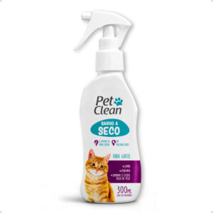 Banho a Seco Spray Sem Enxágue para Gatos Pet Clean - 300 ml