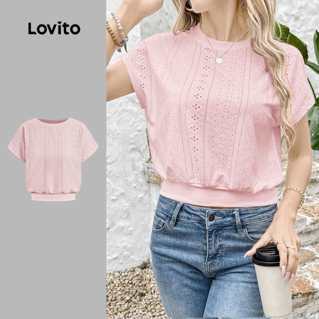 Camisa Casual de Algod?o Rosa Feminina 1 Camisa Casual de Algodão Rosa Feminina