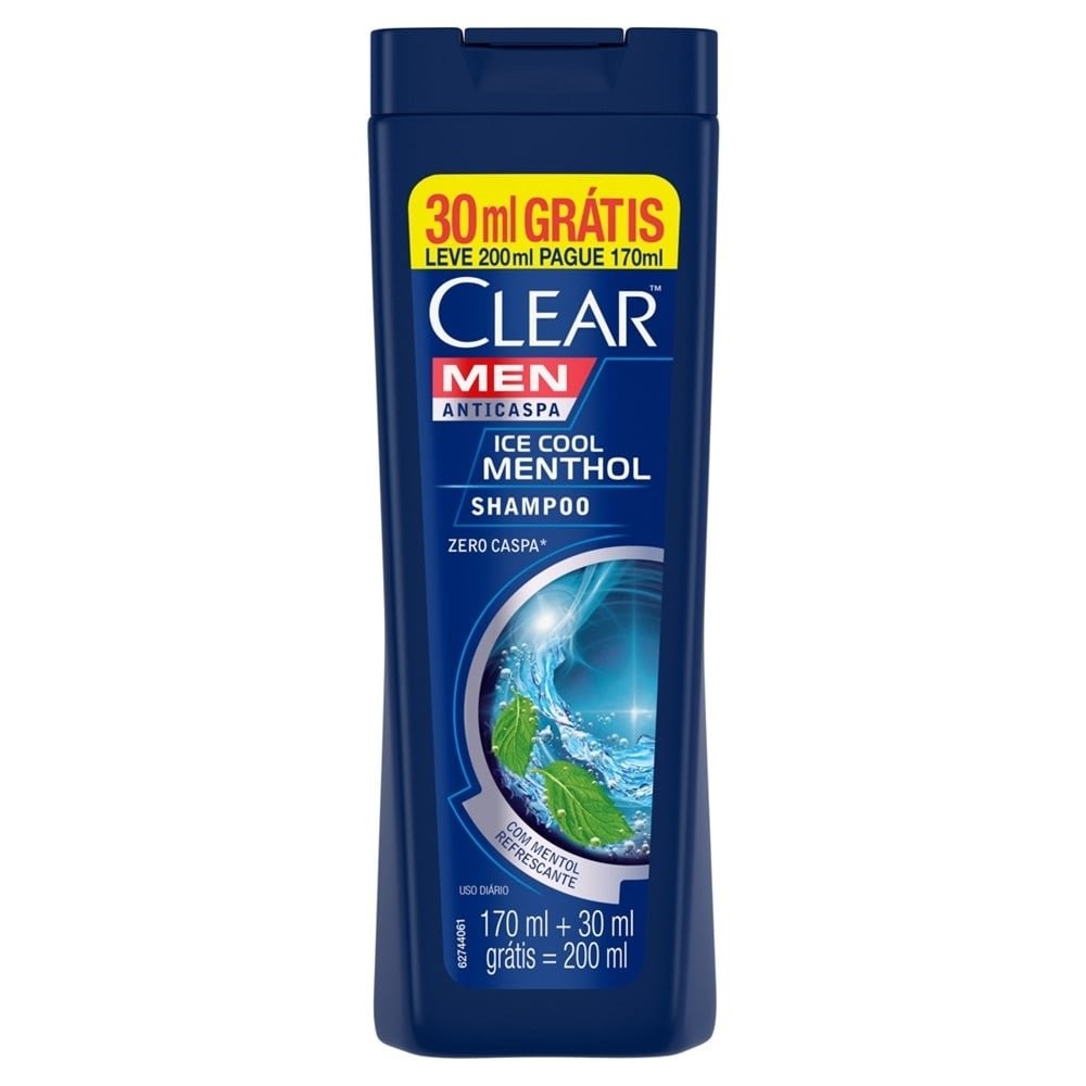 Shampoo Clear Anticaspa Ice Cool Menthol 200ml 1 Shampoo Clear Anticaspa Ice Cool Menthol 200ml