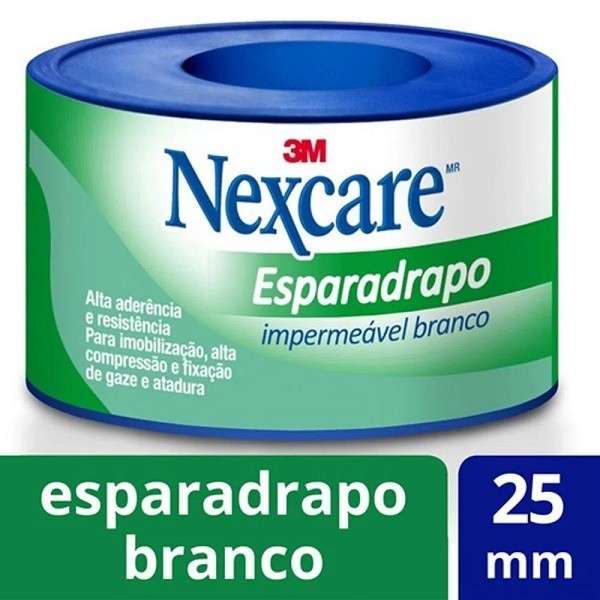 Esparadrapo Nexcare Imperme?vel 25mm 3m 1 Esparadrapo Impermeavel Nexcare Branco 25MM X 3M