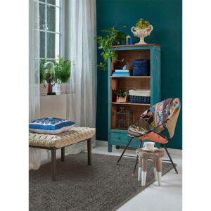 Tapete Sala Elegante Cinza Escuro 1,50m