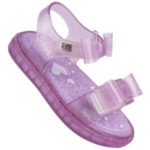 Sandália Infantil LED Lilás Glitter WorldColors