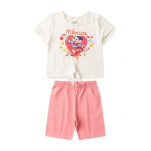 Conjunto Infantil Turma Mônica Primavera