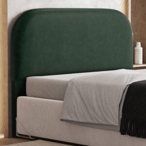 Cabeceira Cama Box Casal 140cm Orgânica Lanna W01 Couríssimo Verde - Lyam Decor