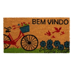 Capacho Fibra Coco Bem-Vindo Estampado 33x60cm