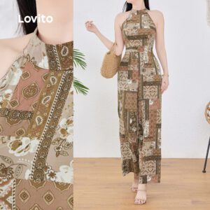 Macacão Casual Estampado Tribal Feminino