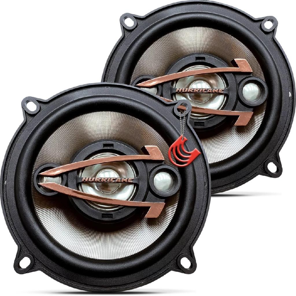 Alto Falante 5 Polegadas 160W Hurricane QR5 1 Kit Alto Falante 5 Polegadas 160w Som Bocas Medios Potência para Portas Quadriaxial Hurricane Qr5
