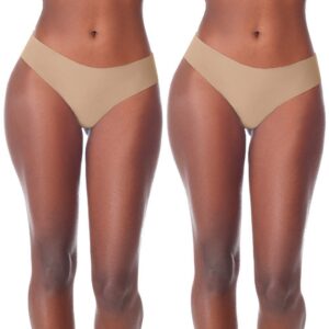 Calcinha Tanga Laser Bege - Kit 2 Peças