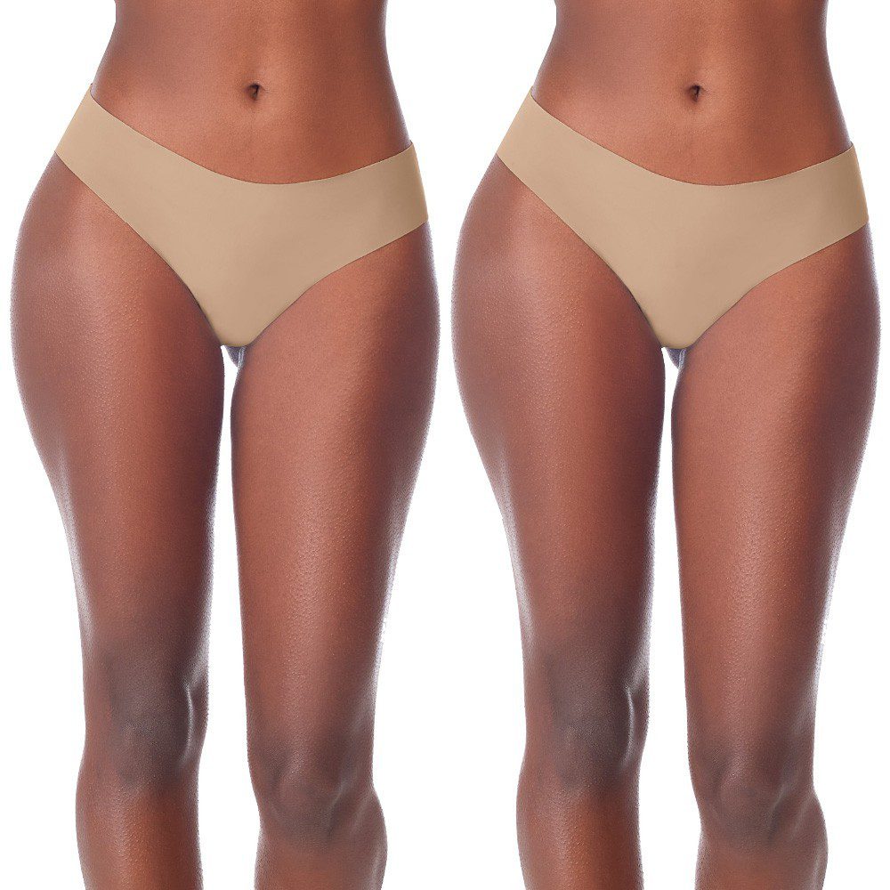 Calcinha Tanga Laser Bege - Kit 2 Pe?as 1 Calcinha Tanga Laser Bege - Kit 2 Peças