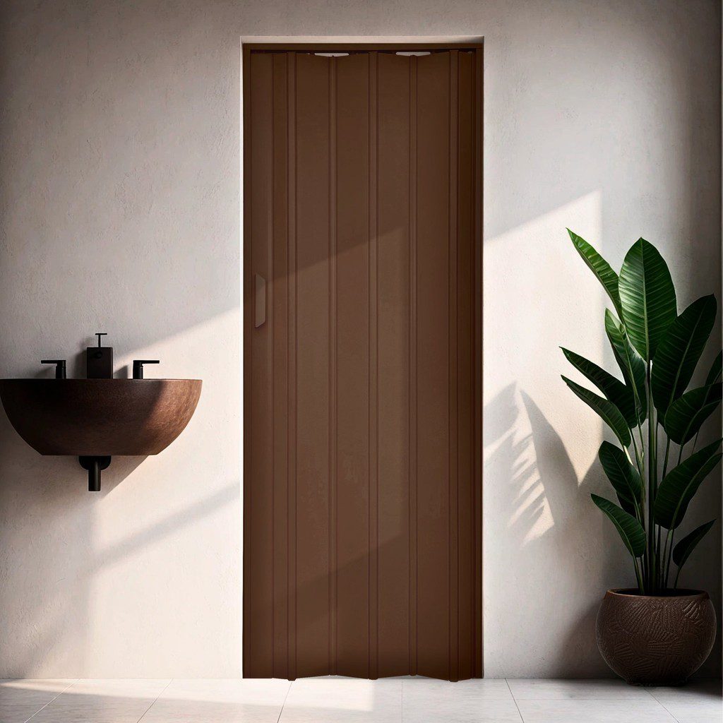 Porta Sanfonada PVC 2,10m Bariri Coffe 1 Porta Sanfonada PVC 2,10m Bariri Coffe